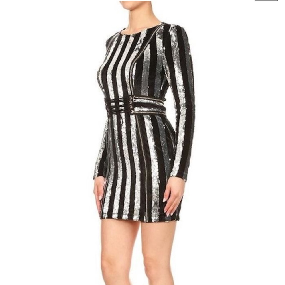 VELVET SEQUIN DRESS